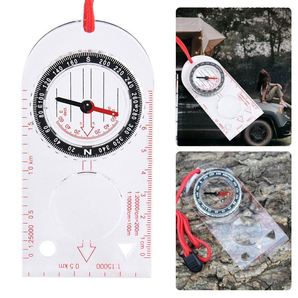 Compass Lensatic - Orienteering Baseplate เข็มทิศเดินป่าตั้งแคมป์ถนน Lensatic ยุทธวิธีกองทัพเกียร์