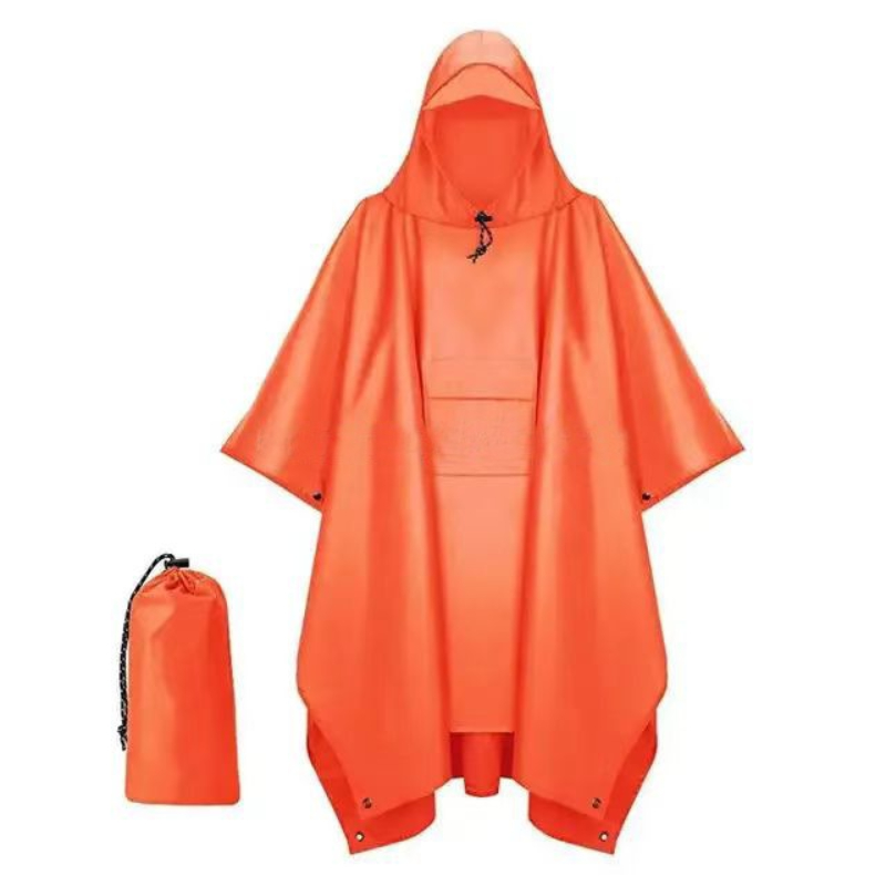 Emergency Poncho Rain - กลางแจ้ง 3 ใน 1 ทหารเสื้อกันฝน Hooded