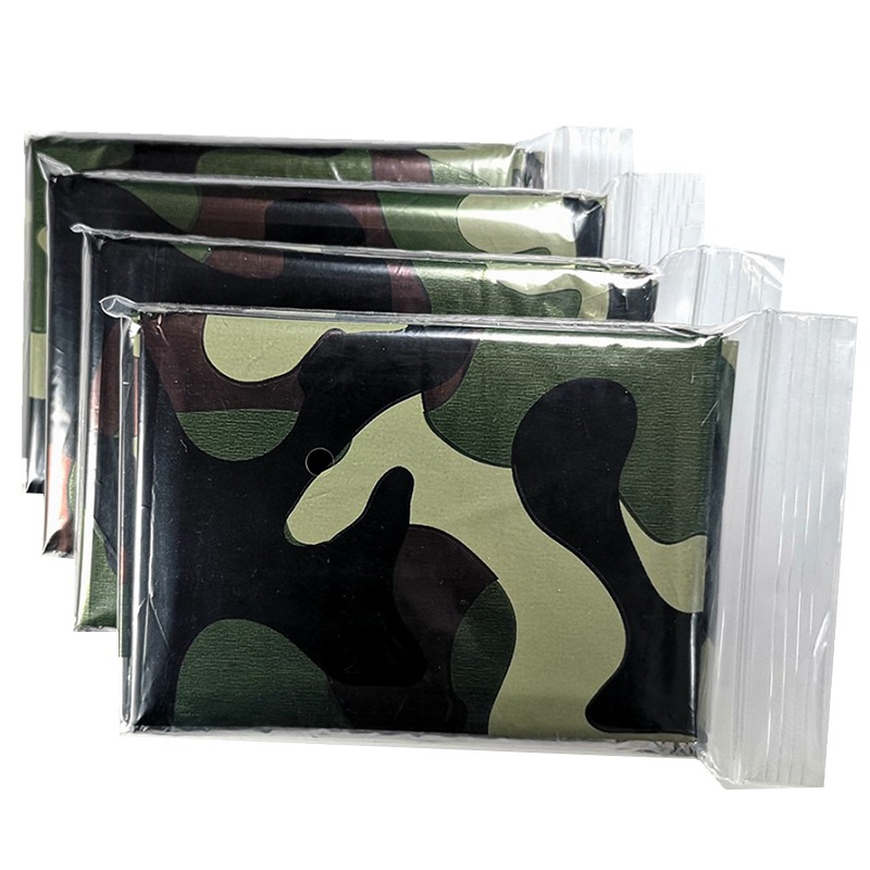 Emergency Poncho Rain - 1pcs ผ้าห่มความร้อนฉุกเฉินพับกันน้ํา Windproof First Aids Mats