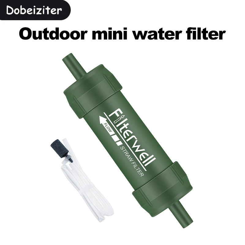 Water Purification Straw - หลอดกรองน้ำขนาดเล็กแบบพกพา สำหรับใช้กลางแจ้ง กรณีฉุกเฉิน กำจัดสิ่งสกปรก ระดับไมครอน อุปกรณ์เอาตัวรอดสำหรับพายุ