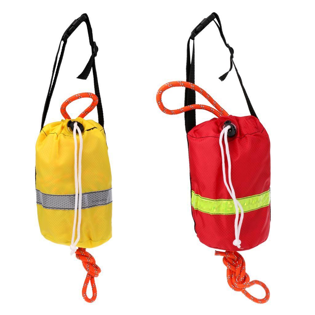 Rescue Rope Throw - ถุงเชือกโยนกู้ภัยพร้อมเชือกโพลีโพรพิลีนสะท้อนแสงเพื่อความปลอดภัยสำหรับกิจกรรมทางน้ำเรือคายัค