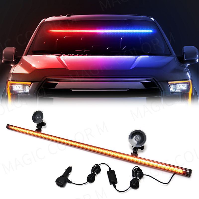 Sos Light Strobe - ไฟสโตรบติดกระจกหน้ารถยนต์ 96 LED 3030 พร้อมไฟสัญญาณจราจร ไฟเตือนบนหลังคารถยนต์