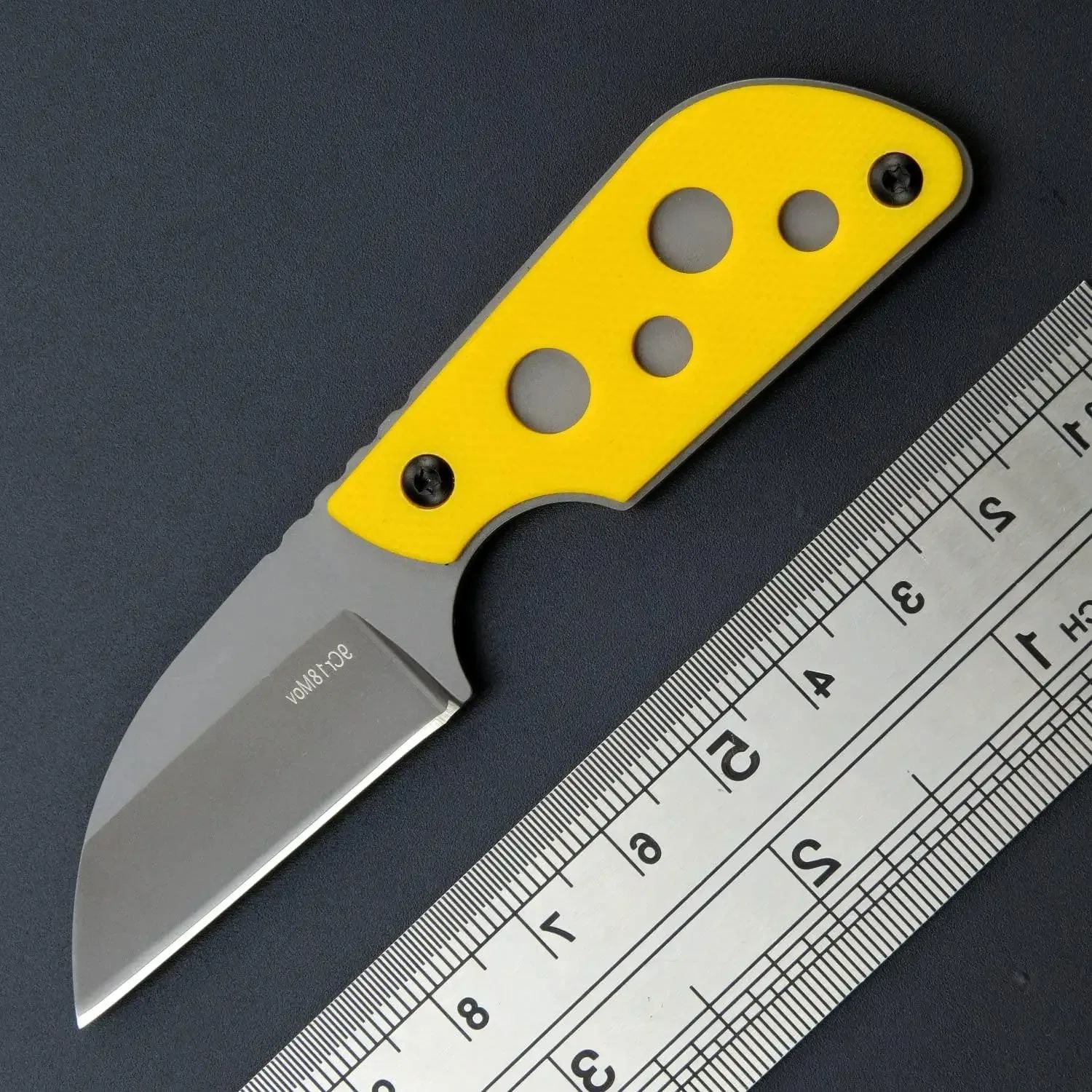Bushcraft Knife Fixed - Eafengrow มีดมีดสั้น C1297ใบมีด9Cr18Mov ที่จับ G10เครื่องมือ EDC