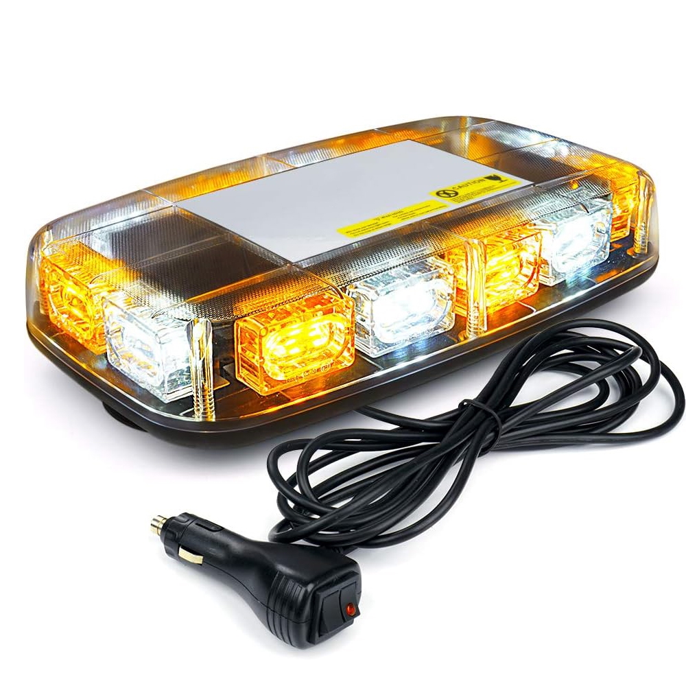 Sos Light Strobe - ไฟสัญญาณเตือนภัย LED สีเหลืองอำพัน 48 ดวง สำหรับติดหลังคารถยนต์
