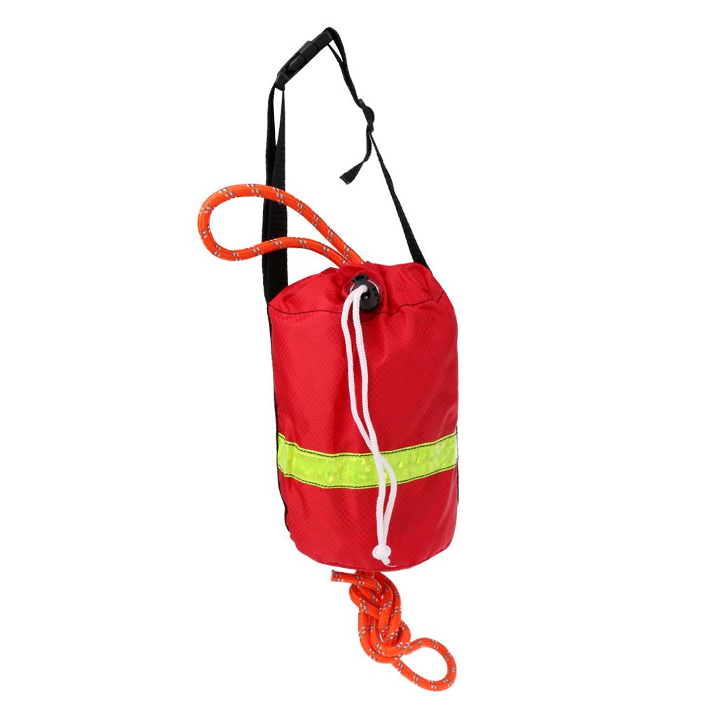 Rescue Rope Throw - ถุงสะท้อนแสงพร้อมเชือก ชุดอุปกรณ์ช่วยชีวิตโพลีโพรพิลีน อุปกรณ์ลอยน้ำสำหรับการเดินเรือและการพายเรือ