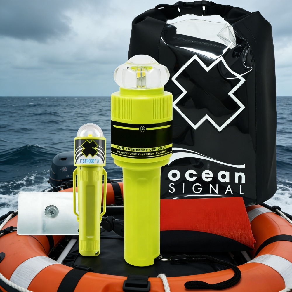 Signal Flare Kit - ชุดอุปกรณ์สัญญาณไฟฉุกเฉินทางทะเล ได้รับการรับรองจาก USCG สำหรับสัญญาณฉุกเฉินกลางวันและกลางคืน อุปกรณ์เอาตัวรอดสำหรับการล่องเรือ
