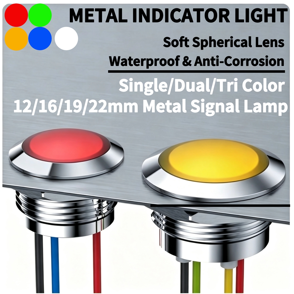Signal Panel Orange - ไฟแสดงสถานะ LED โลหะ ขนาด 12 มม.