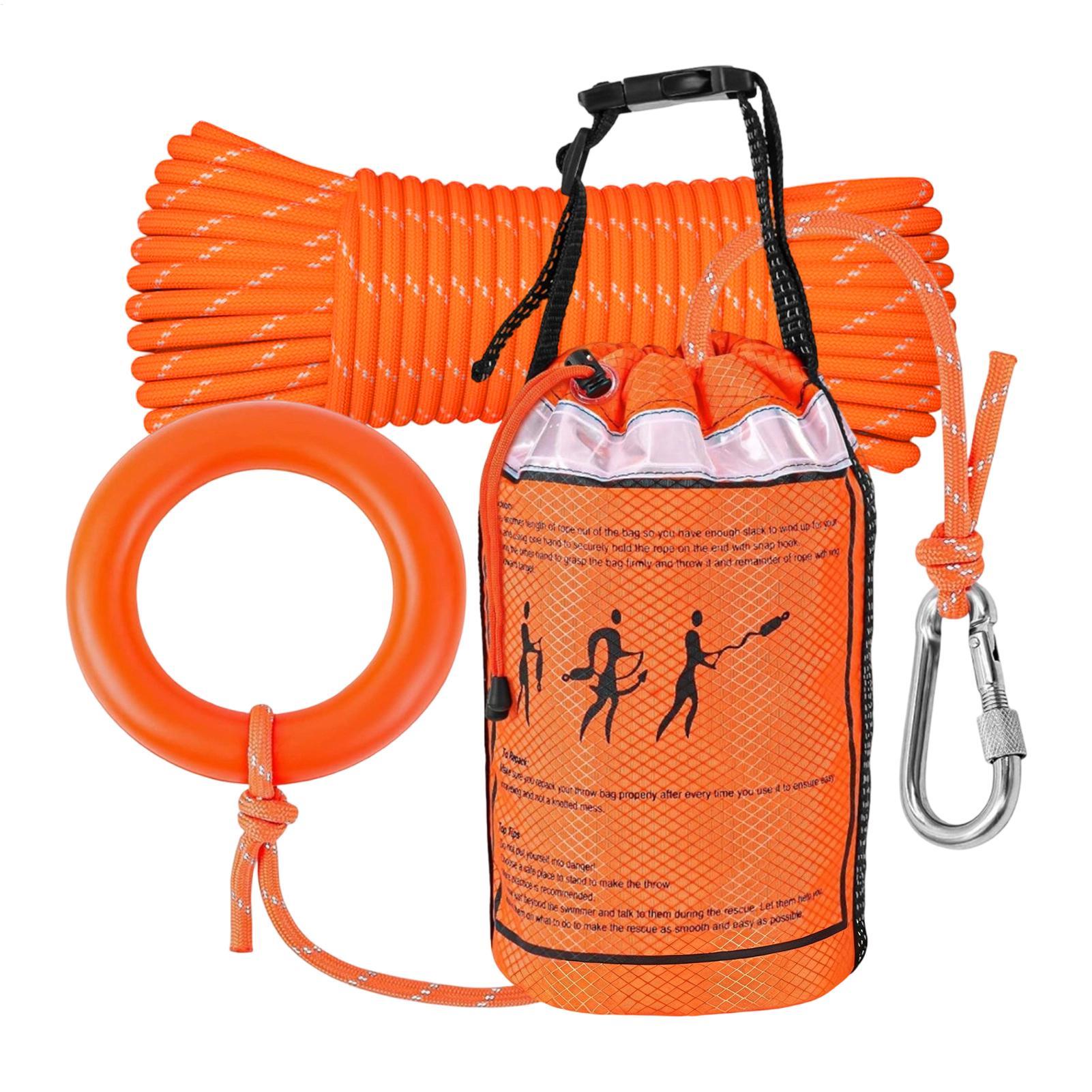 Rescue Rope Throw - ชุดถุงโยนช่วยชีวิตลอยน้ำสำหรับเรือ 15 ชิ้น พร้อมเชือกกู้ภัยสำหรับเรือเล็ก เรือยอชต์ และเรือใบ