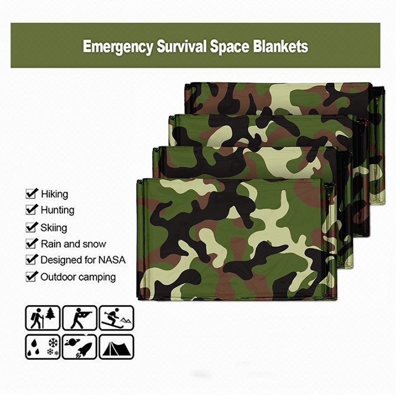 1pcs ผ้าห่มความร้อนฉุกเฉินพับก - Emergency Poncho Rain บทวิจารณ์และราคา