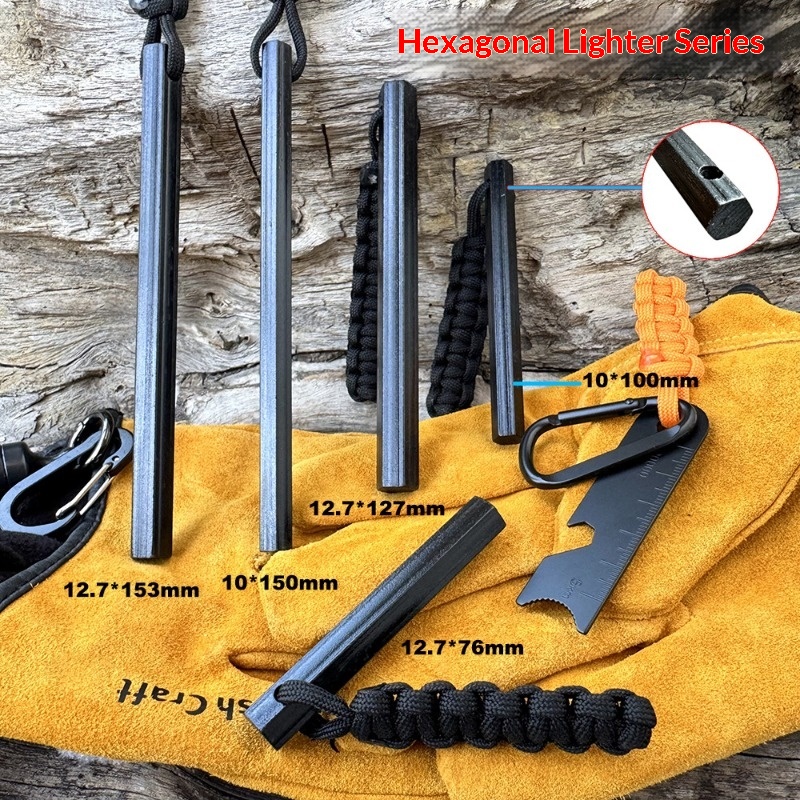 แท่งไฟแช็กแมกนีเซียมหกเหลี่ยมแ - Fire Starting Kit บทวิจารณ์และราคา