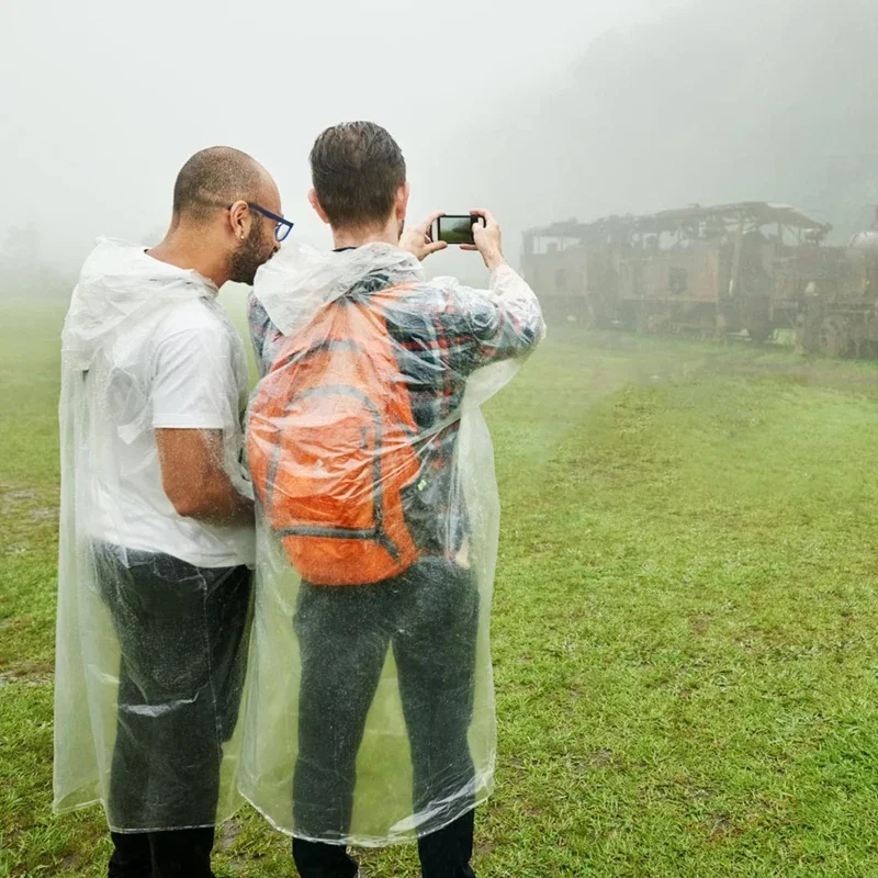 เสื้อปอนโชฝนสำหรับผู้ใหญ่เสื้อ - Emergency Poncho Rain บทวิจารณ์และราคา