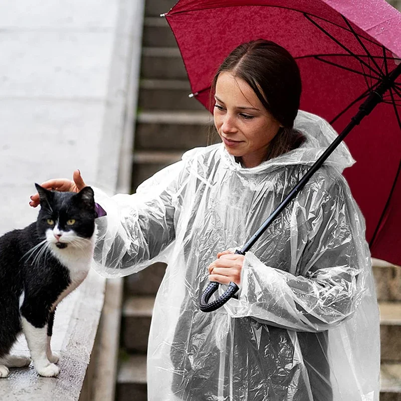 เสื้อปอนโชฝนสำหรับผู้ใหญ่เสื้อ - Emergency Poncho Rain บทวิจารณ์และราคา