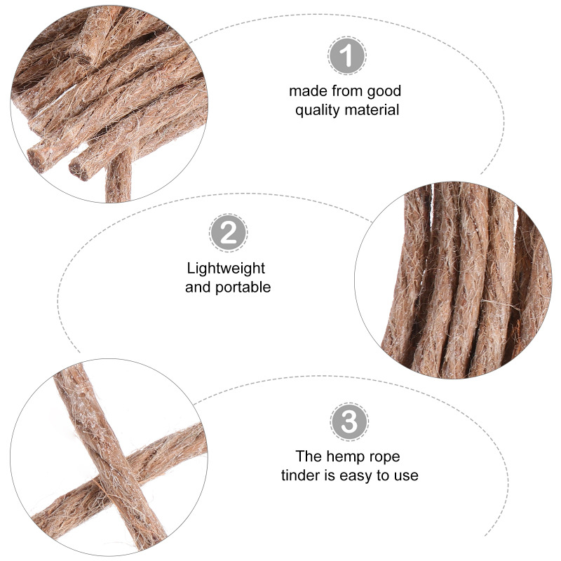 10 ชิ้น Survival Wick Hemp Cor - Fire Starting Kit บทวิจารณ์และราคา