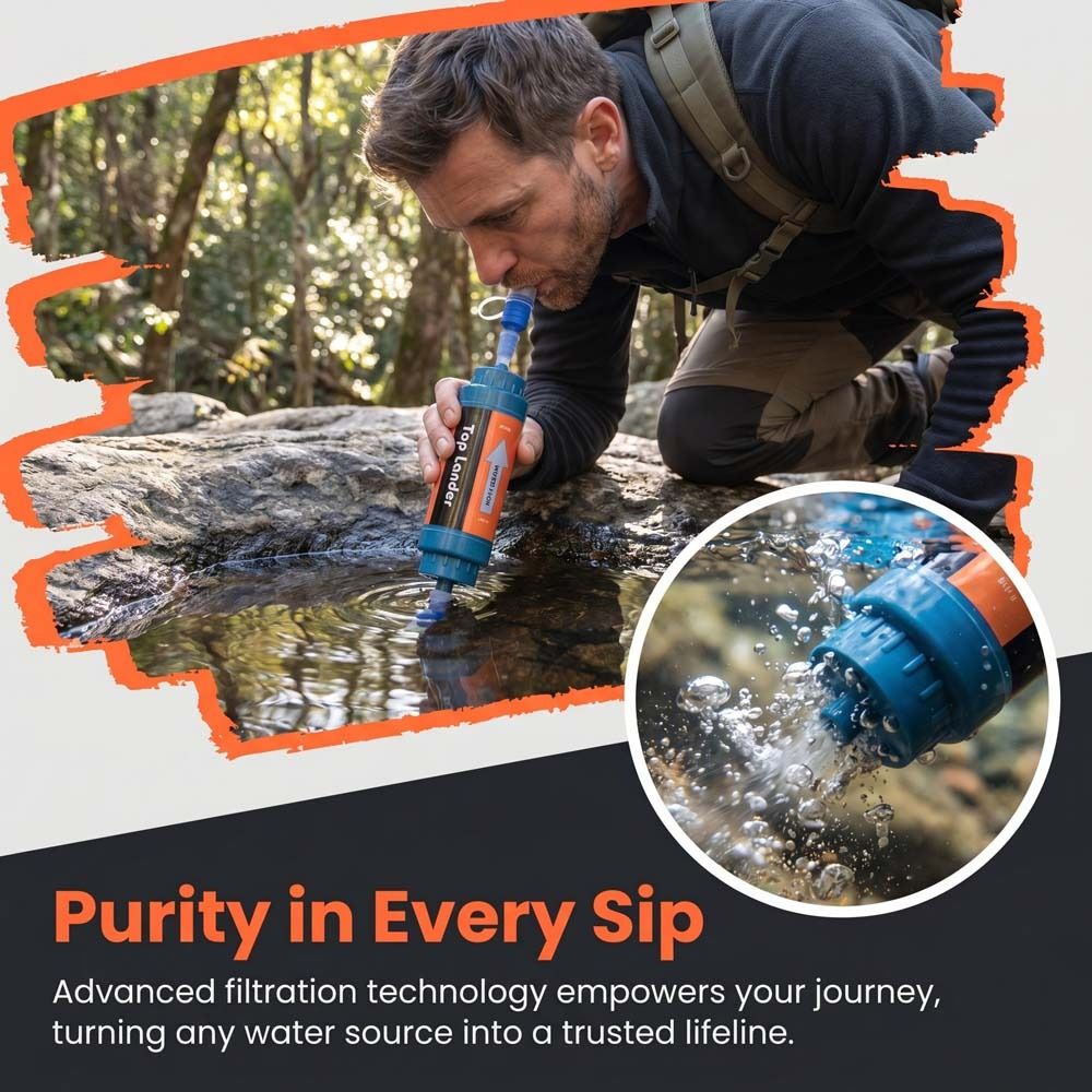 หลอดกรองน้ำขนาดเล็กสำหรับกรองน - Water Purification Straw บทวิจารณ์และราคา