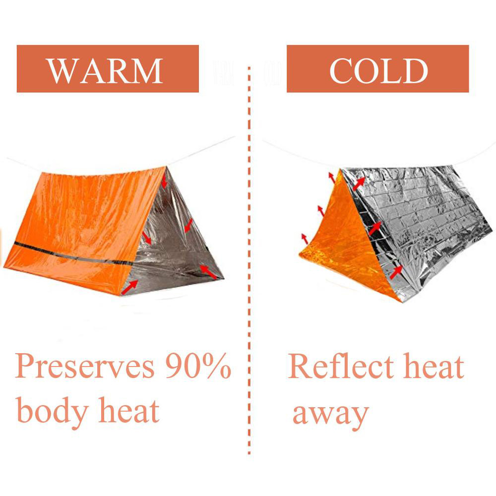 2 คนฉุกเฉิน Shelter Bivy Survi - Emergency Mylar Tent บทวิจารณ์และราคา