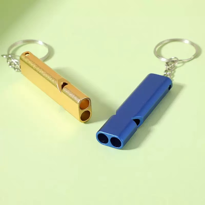 1/2 ชิ้น สีสุ่ม แบบรูเดียว/สอง - Emergency Whistle Loud บทวิจารณ์และราคา