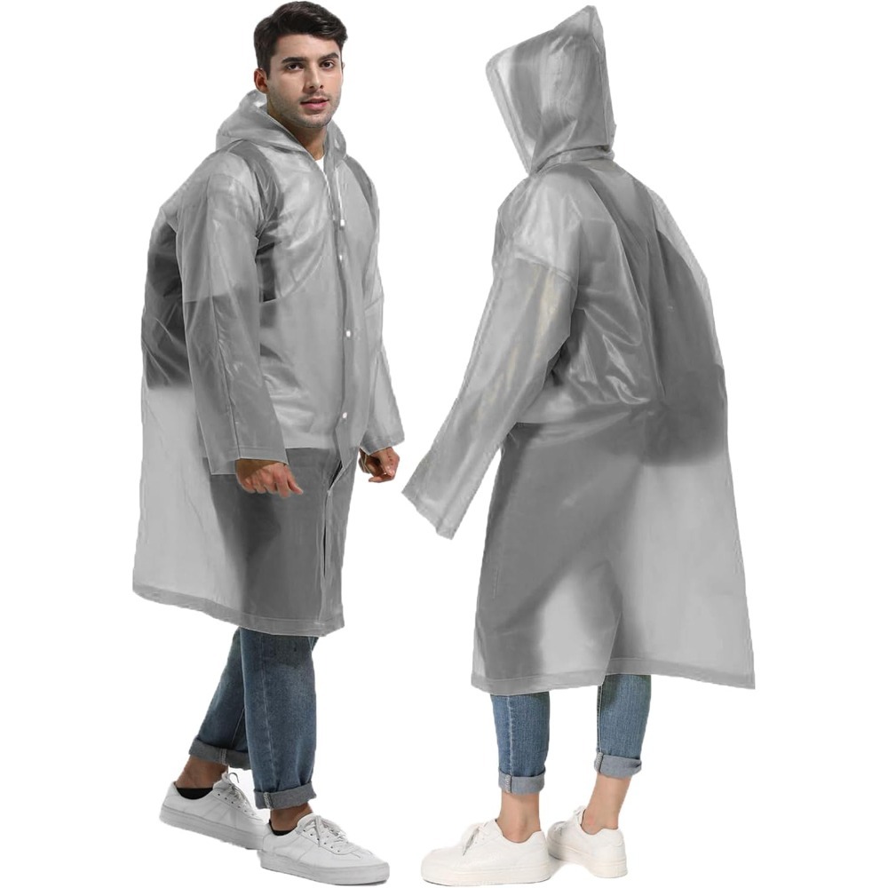 เสื้อกันฝนกันน้ํากลางแจ้งเดินป - Emergency Poncho Rain บทวิจารณ์และราคา