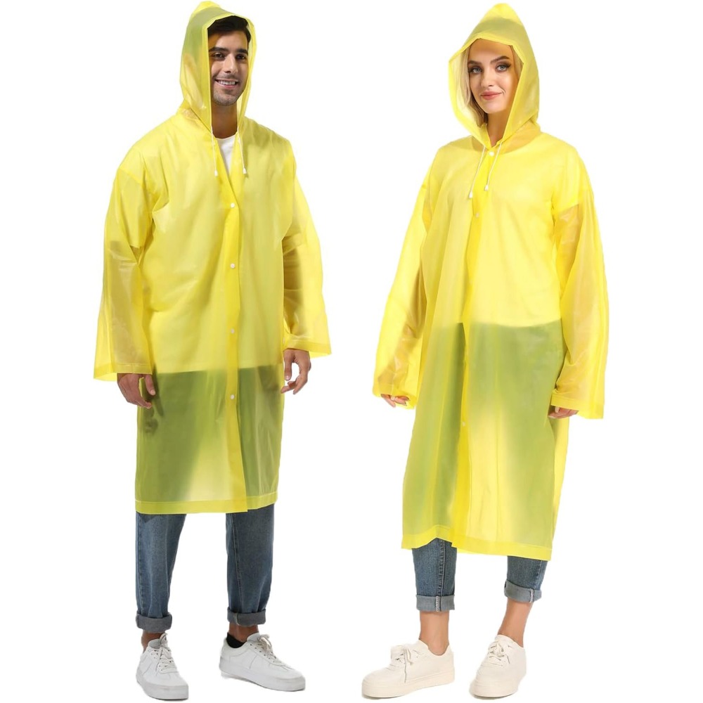 เสื้อกันฝนกันน้ํากลางแจ้งเดินป - Emergency Poncho Rain บทวิจารณ์และราคา