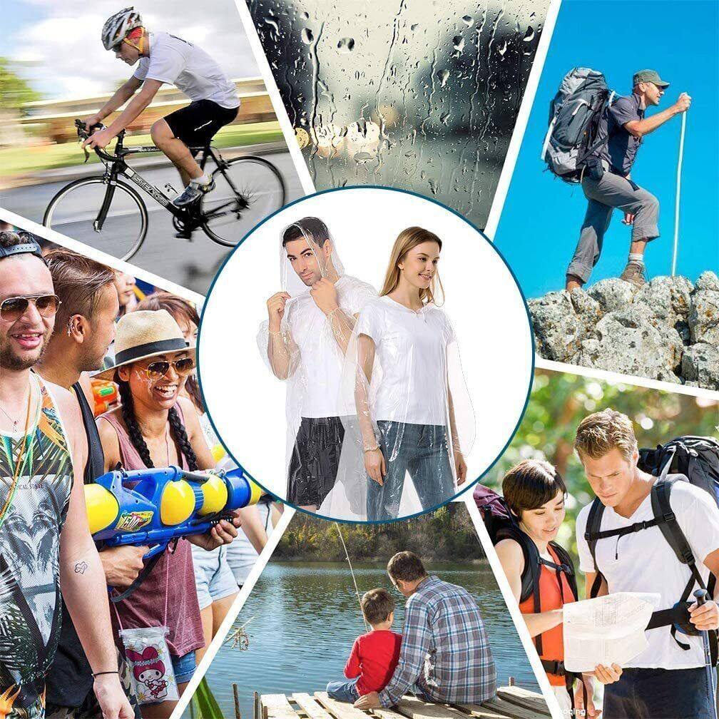 12ชิ้นเสื้อกันฝนกันน้ำแบบใช้แล - Emergency Poncho Rain บทวิจารณ์และราคา