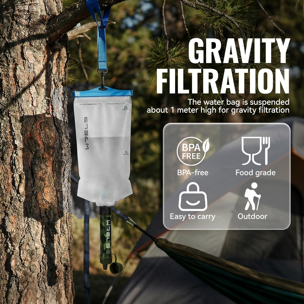 WRELS ระบบกรองน้ำสำหรับตั้งแคม - Water Purification Straw บทวิจารณ์และราคา