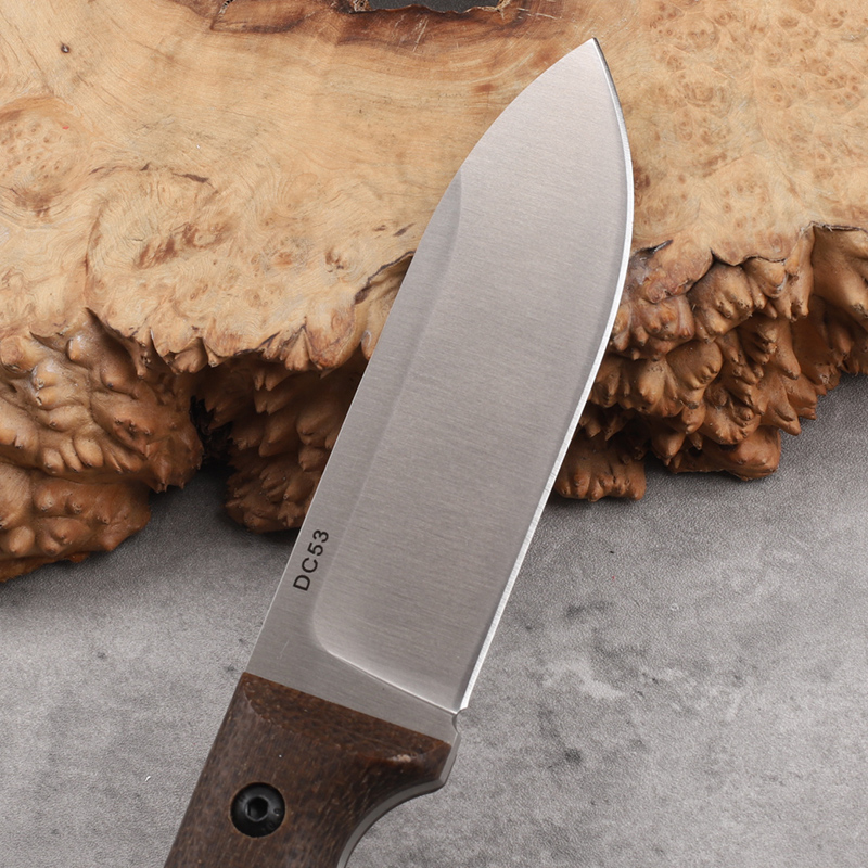 DC53 แบบบูรณาการเหล็กผ้าลินินจ - Bushcraft Knife Fixed บทวิจารณ์และราคา