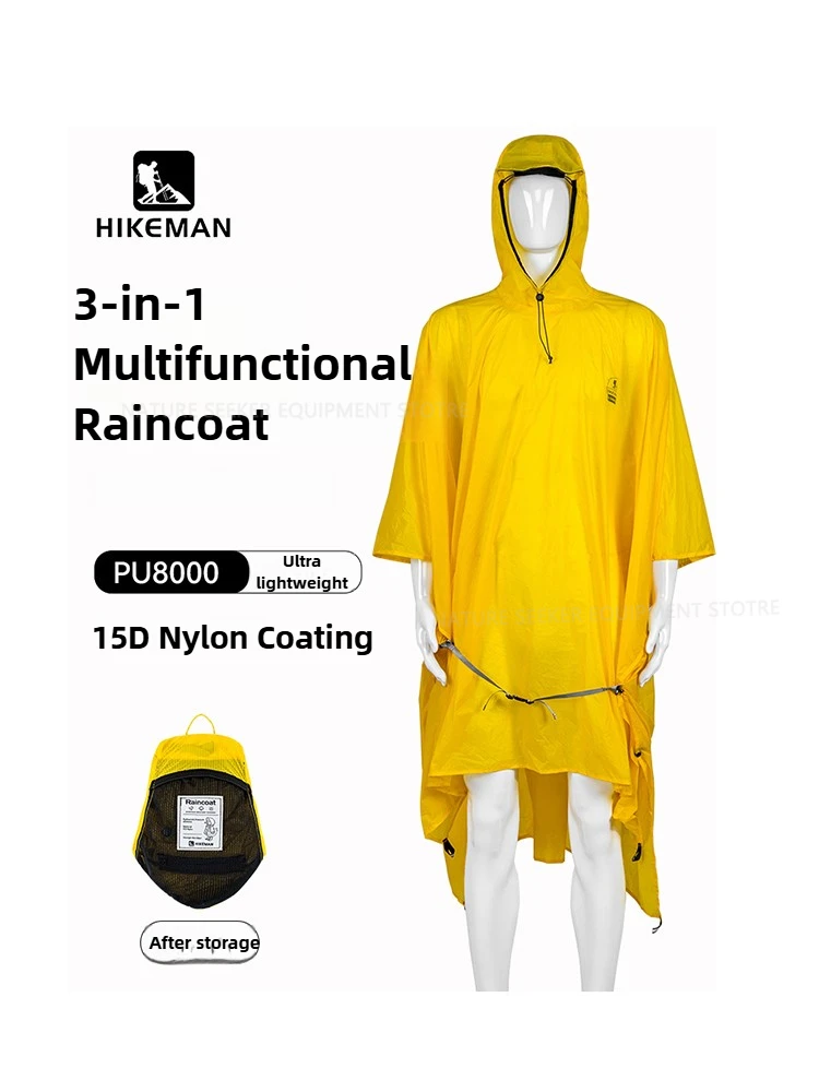 15D/210T เสื้อกันฝนกันน้ํา Rai - Emergency Poncho Rain บทวิจารณ์และราคา