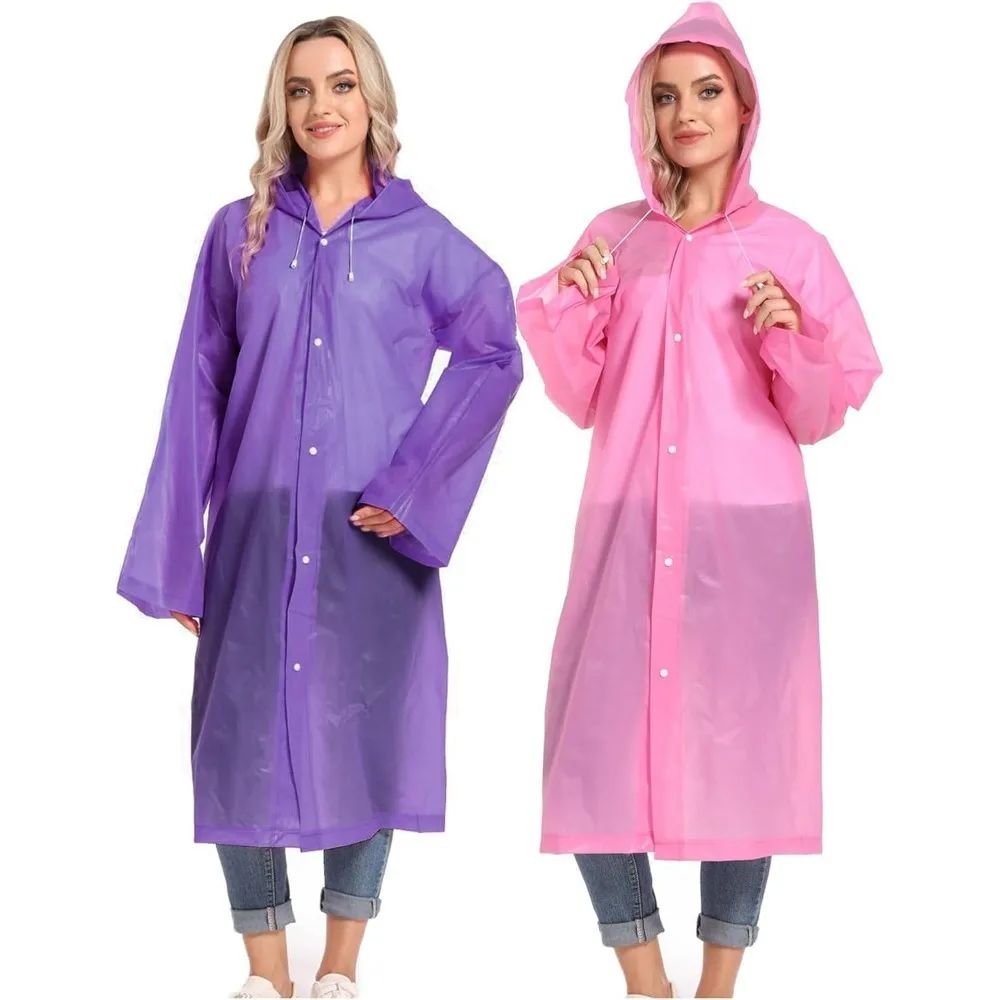  1/2 ชิ้นเสื้อกันฝนแบบใช้ซ้ำไ - Emergency Poncho Rain บทวิจารณ์และราคา